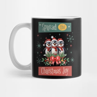 Spread the Joy Christmas Penguins Mug